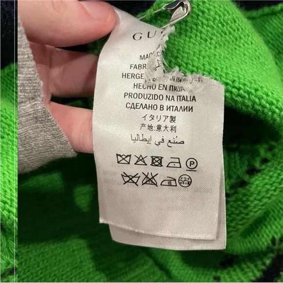 Gucci Tiger Stripe Intarsia Wool Sweater XS - Picture 8 of 9